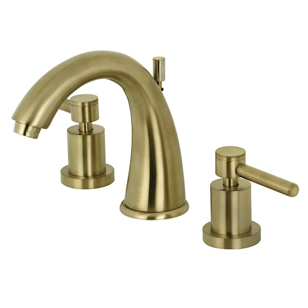 8" Widespread Bathroom Faucet, Brushed Brass